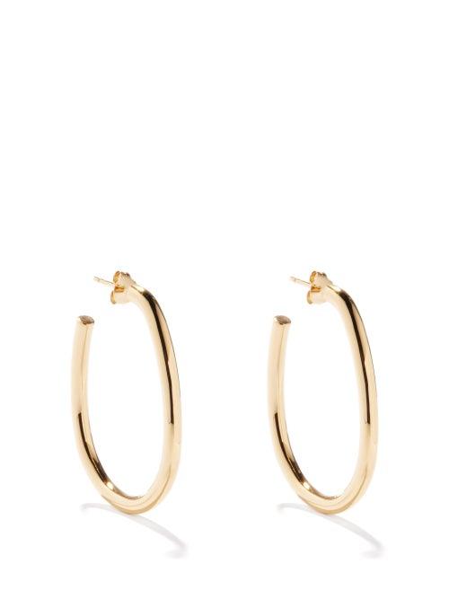 Otiumberg - Large 14kt Gold-vermeil Oval-hoop Earrings - Womens - Yellow Gold