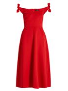 Saloni Ruth Off-the-shoulder Neoprene Dress