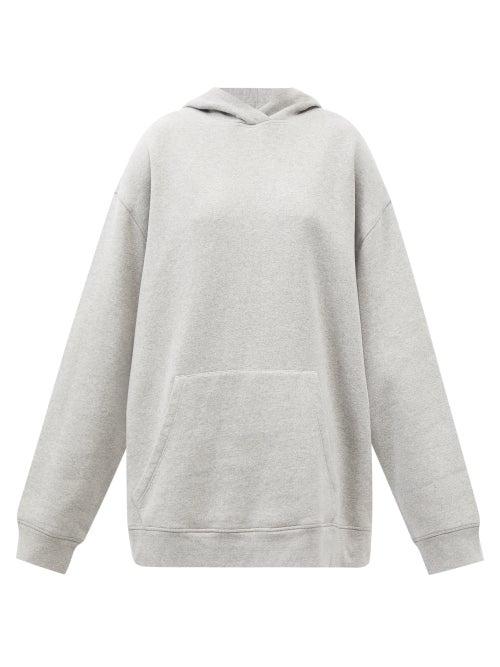 Raey - Recycled Cotton-blend Oversized Hooded Sweatshirt - Womens - Grey