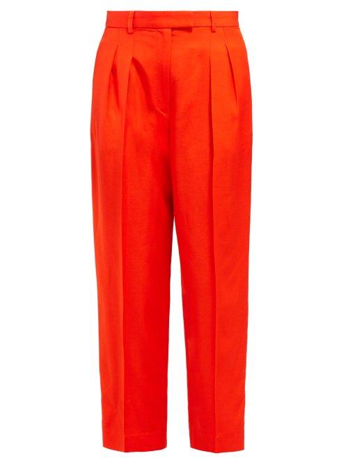 Matchesfashion.com A.p.c. - Cheryl Slubbed Poplin Trousers - Womens - Red