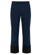 Matchesfashion.com Loewe - Fisherman Cotton Twill Chino Trousers - Mens - Black Blue