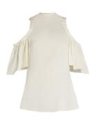 Ellery Suko Cut-out Shoulder Crepe De Chine Top