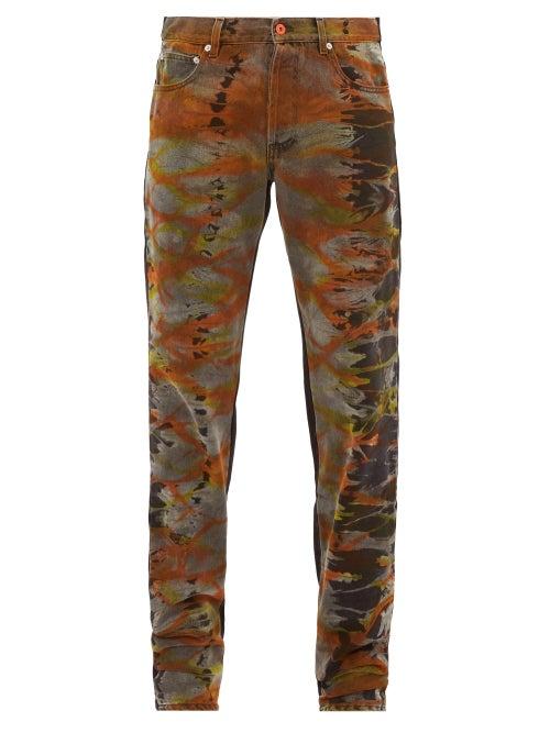 Matchesfashion.com Heron Preston - Tie Dye Straight Leg Jeans - Mens - Multi