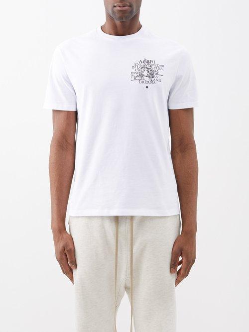 Amiri - Precious Memories Cotton-jersey T-shirt - Mens - White