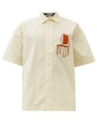 Matchesfashion.com Jacquemus - Moisson Embroidered Cotton-blend Poplin Shirt - Mens - Cream