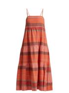 Matchesfashion.com Belize - Striped Cotton Dress - Womens - Red Multi