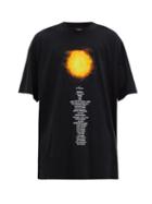 Matchesfashion.com Vetements - Sun Print Jersey T Shirt - Mens - Black
