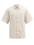 Matchesfashion.com Raey - Short-sleeved Crumpled Shirt - Mens - Light Grey
