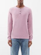 Citizens Of Humanity - Pablo Cotton-jersey Henley Shirt - Mens - Purple