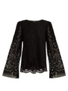 Adam Lippes Bell-sleeved Corded-lace Top