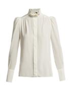 Isabel Marant Lamia Silk Ruffled Blouse