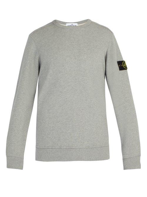Matchesfashion.com Stone Island - Cotton Jersey Sweatshirt - Mens - Grey