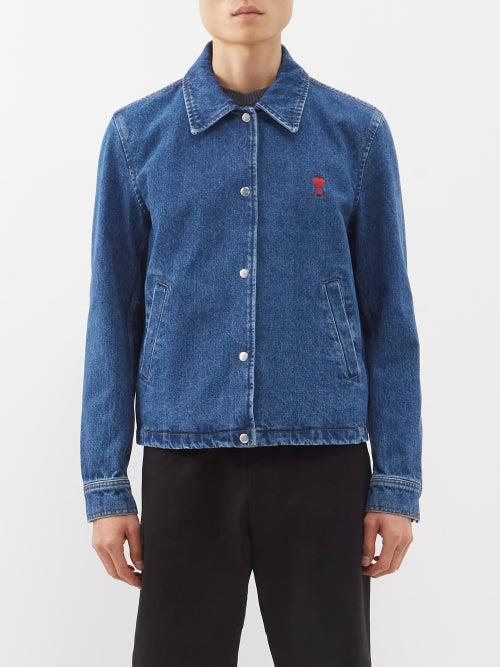 Ami - Ami De Caur-logo Denim Shirt - Mens - Blue