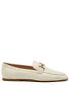 Matchesfashion.com Tod's - Double T Bar Leather Loafers - Womens - White