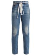 Matchesfashion.com Off-white - High Rise Slim Leg Jeans - Womens - Mid Blue