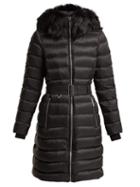 Matchesfashion.com Burberry - Limefield Quilted Down Filled Belted Coat - Womens - Black