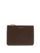 Matchesfashion.com Comme Des Garons Wallet - Zipped Leather Pouch - Womens - Brown