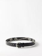 Our Legacy - Star Fall Studded Leather Belt - Mens - Black