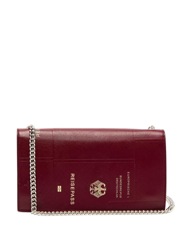 Vetements Passport-print Leather Bag