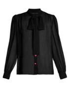 Dolce & Gabbana Tie-neck Long Sleeve Blouse