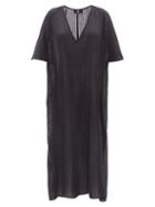 Ladies Beachwear Su Paris - Lida Cotton-gauze Maxi Kaftan - Womens - Black