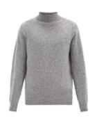Matchesfashion.com Sunspel - Roll-neck Lambswool Sweater - Mens - Grey