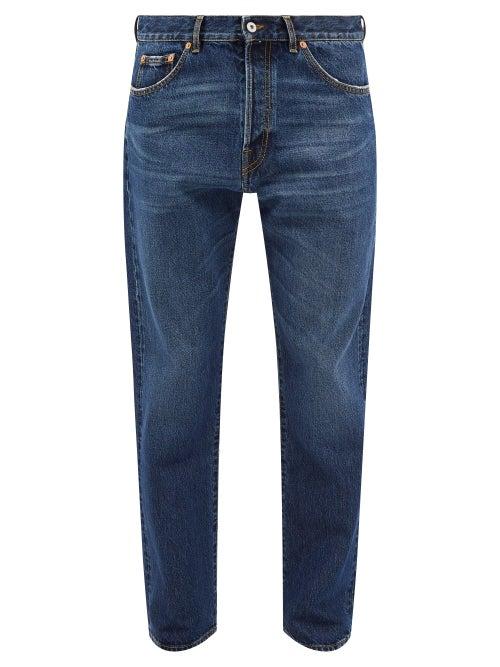 Valentino - Washed Straight-leg Jeans - Mens - Navy