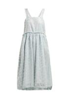 Matchesfashion.com Shrimps - Lucia Sequin Mesh Midi Dress - Womens - Light Blue