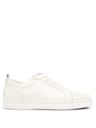 Matchesfashion.com Christian Louboutin - Louis Junior Spike-embellished Leather Trainers - Mens - White
