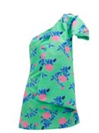 Matchesfashion.com Bernadette - Josselin Floral-print Bow-shoulder Dress - Womens - Green Print