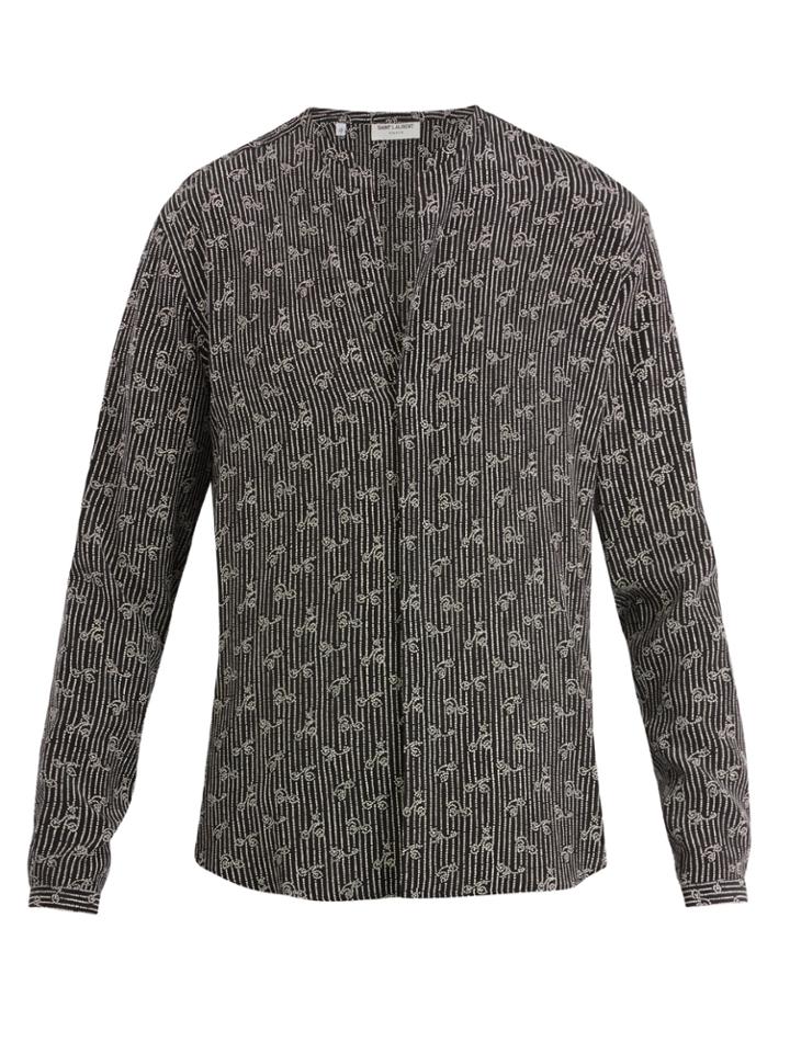 Saint Laurent Printed Silk Shirt