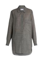 Raey Long-line Prince Of Wales-checked Wool-blend Shirt