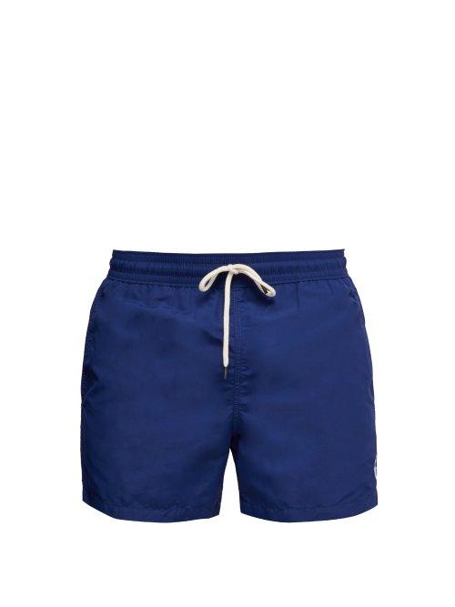 Matchesfashion.com Polo Ralph Lauren - Slim Fit Logo Embroidered Swim Shorts - Mens - Navy