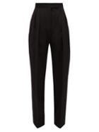 Matchesfashion.com Jil Sander - P.m. Pleated Straight-leg Wool Trousers - Womens - Black
