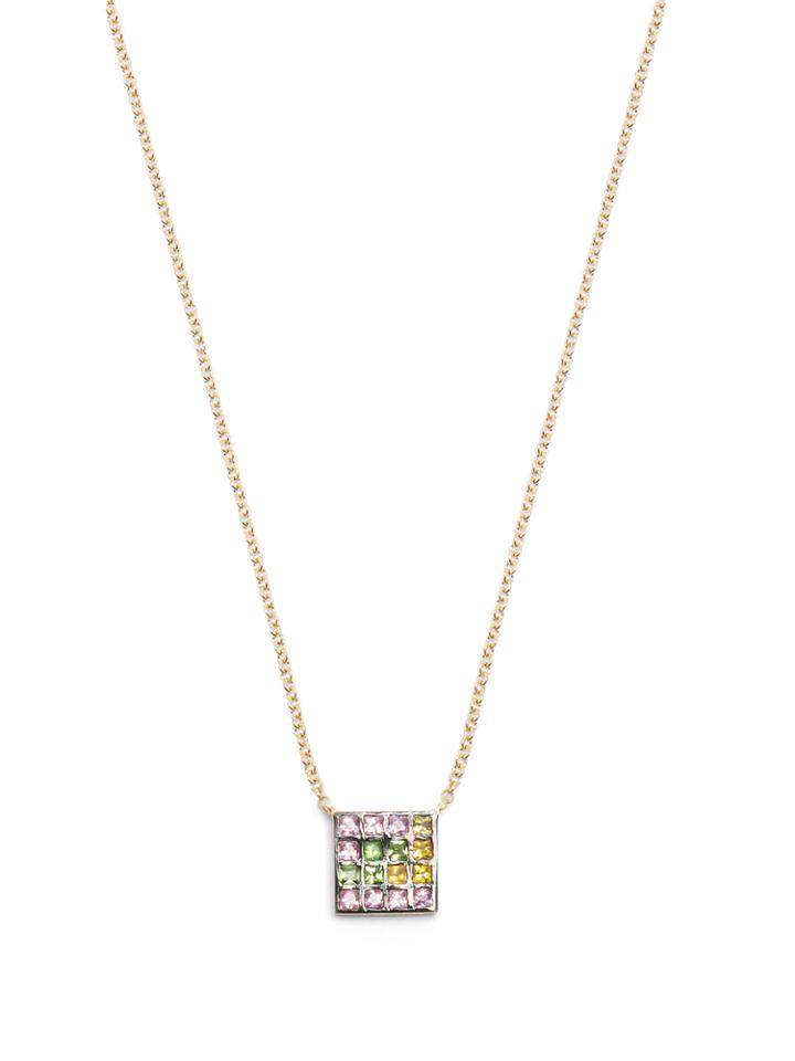 Ileana Makri Sapphire, Amethyst, Tsavorite & Gold Necklace