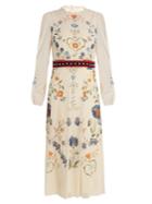 Redvalentino Floral-print Silk-blend Georgette Dress