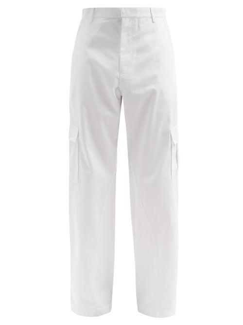 Matchesfashion.com Bianca Saunders - High-rise Cotton-twill Cargo Trousers - Mens - White