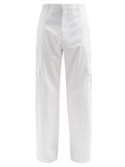 Matchesfashion.com Bianca Saunders - High-rise Cotton-twill Cargo Trousers - Mens - White
