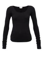 Matchesfashion.com Lemaire - Scoop-neck Jersey Top - Womens - Black