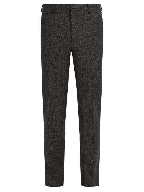 Matchesfashion.com Prada - Slim Leg Wool Trousers - Mens - Grey