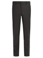 Matchesfashion.com Prada - Slim Leg Wool Trousers - Mens - Grey