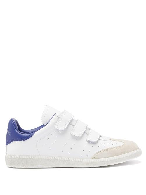 Matchesfashion.com Isabel Marant - Bethy Velcro-strap Leather Trainers - Mens - Blue