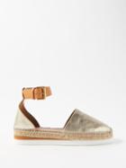 See By Chlo - Glyn Metallic-leather Espadrilles - Womens - Light Gold