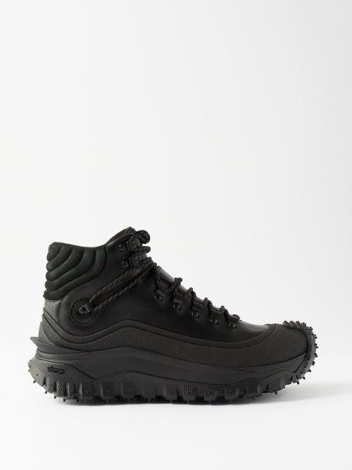 Moncler - Trailgrip Gtx Leather High-top Trainers - Mens - Black
