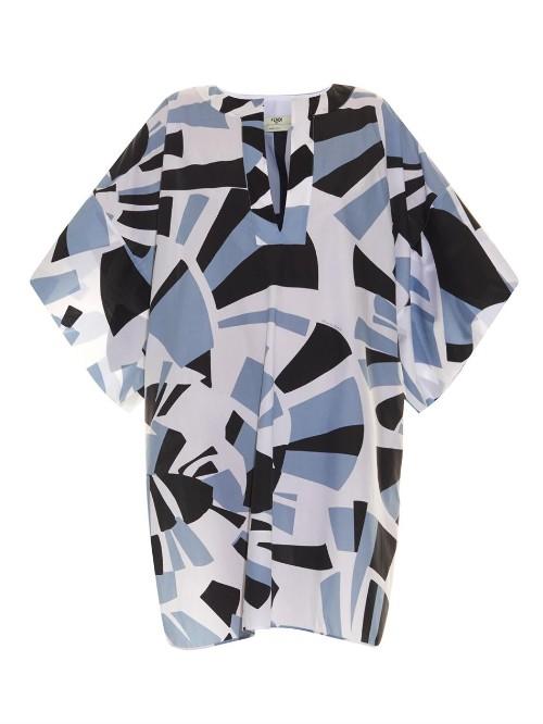Fendi Pequin Printed Cotton Kaftan