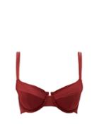 Matchesfashion.com Form And Fold - The Base D-g Bikini Top - Womens - Burgundy