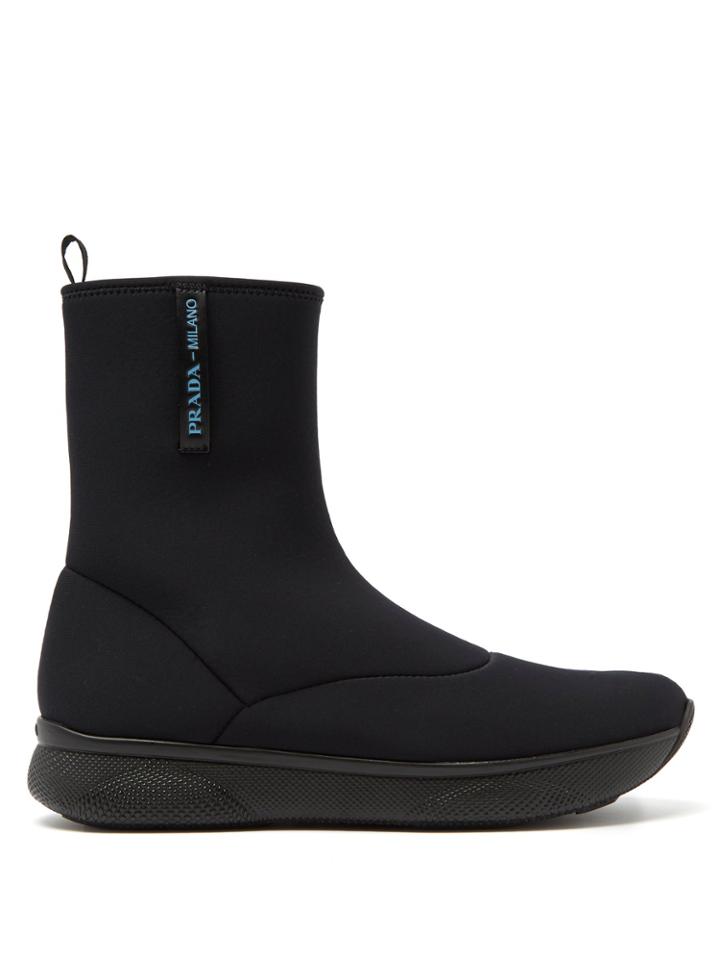 Prada Neoprene Ankle Boots