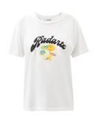 Radarte - Mushroom-print Cotton-jersey T-shirt - Womens - White