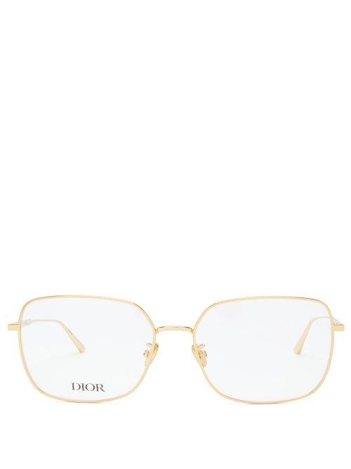 Ladies Accessories Dior - Gemdioro Oversized Metal Glasses - Womens - Gold