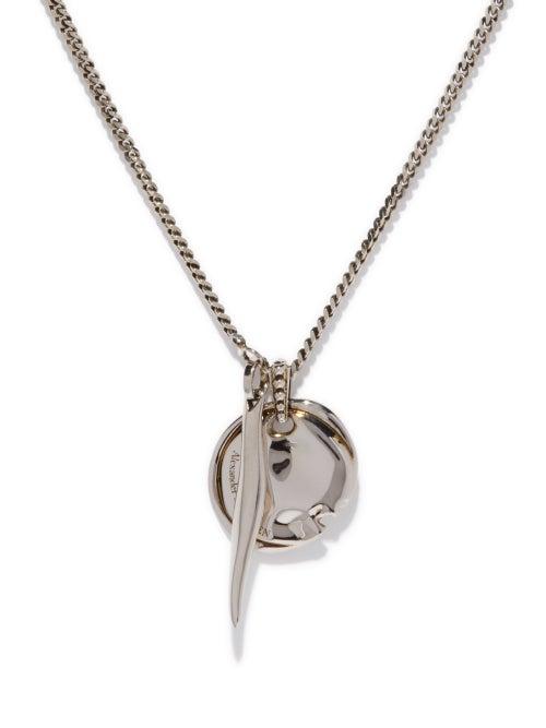 Alexander Mcqueen - Molten Metal Pendant Necklace - Mens - Silver